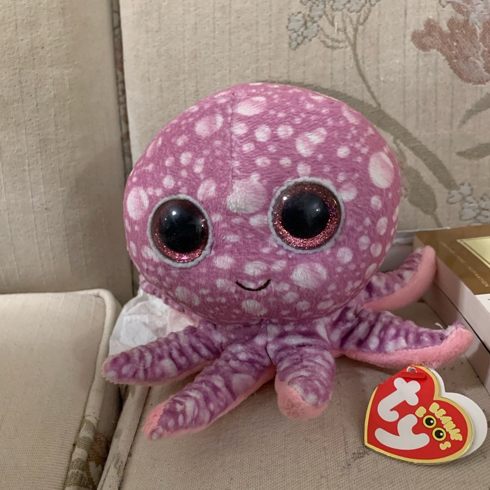 Ty Beanie Boos Legs‎ Purple Octopus Squid Plush 7”